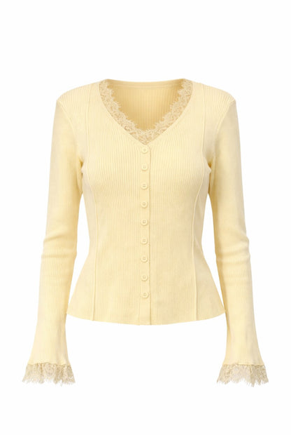 Top punto combinado encaje