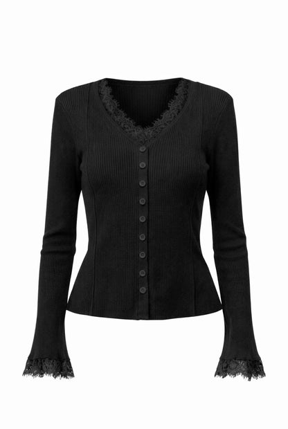 Top punto combinado encaje