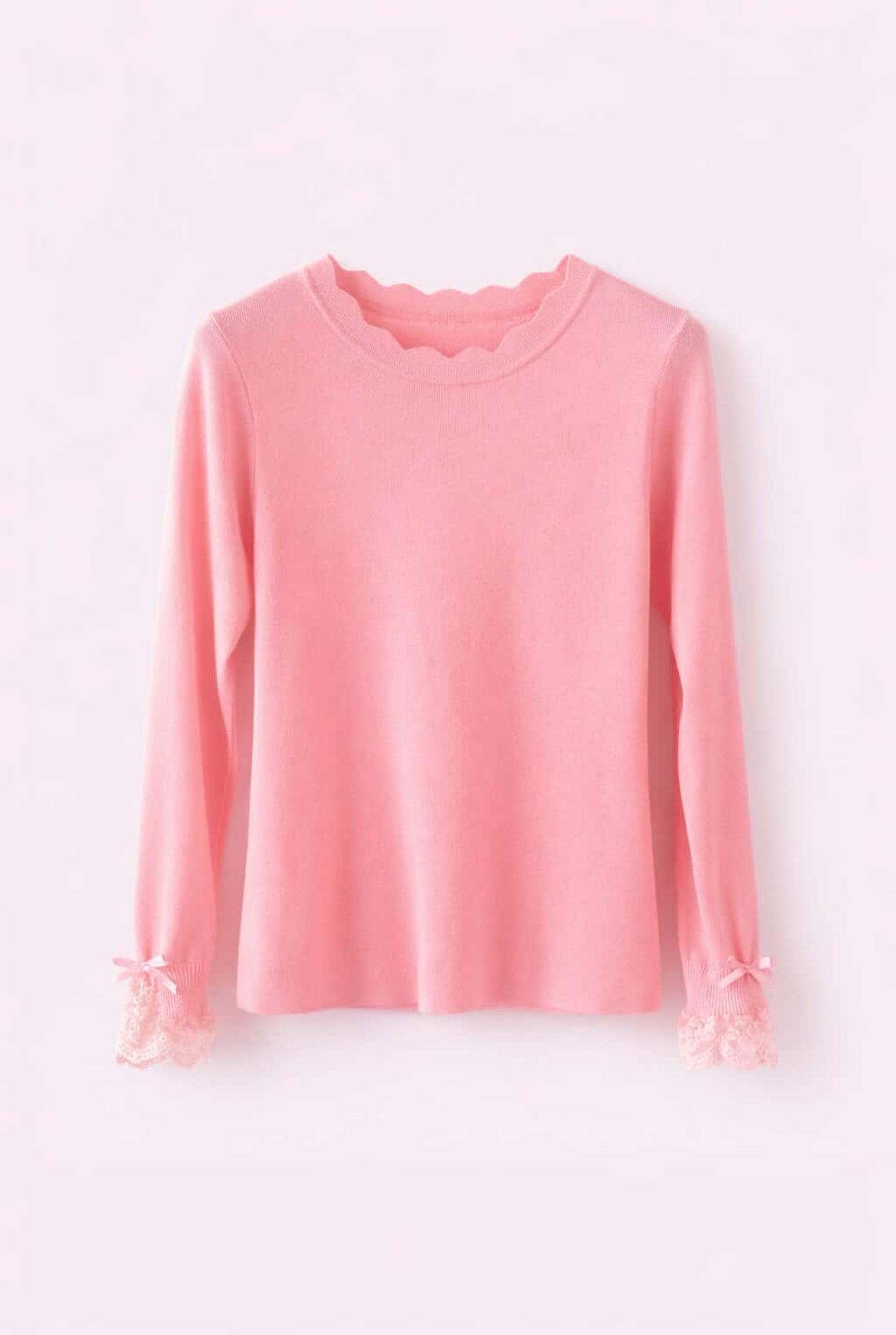 Top combinado encaje y lazo