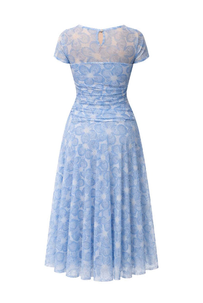 Vestido tul estampado floral