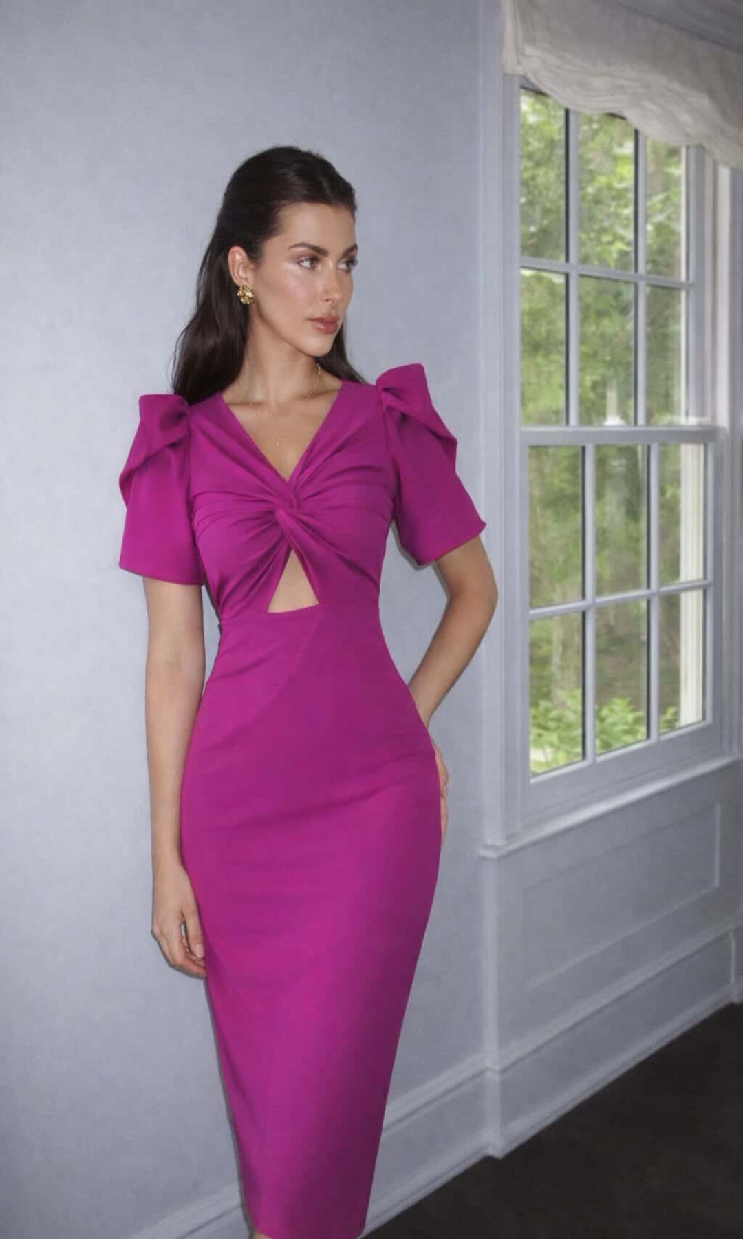 Vestido manga abullonada