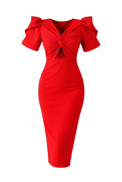 Vestido manga abullonada