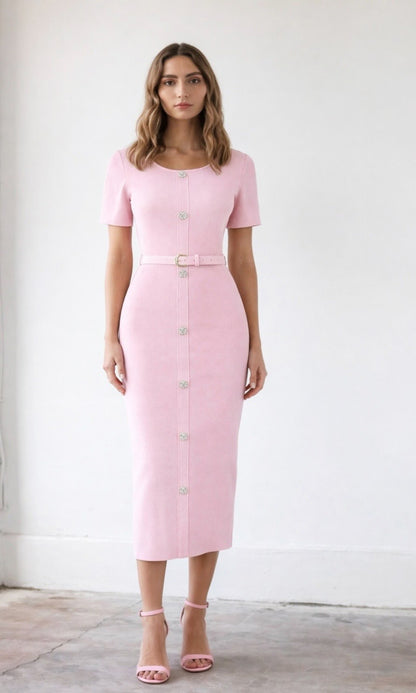 Vestido botones joya