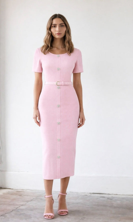 Vestido botones joya