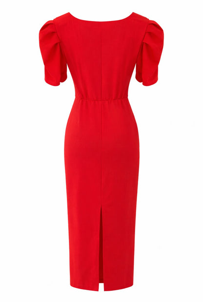 Vestido manga abullonada