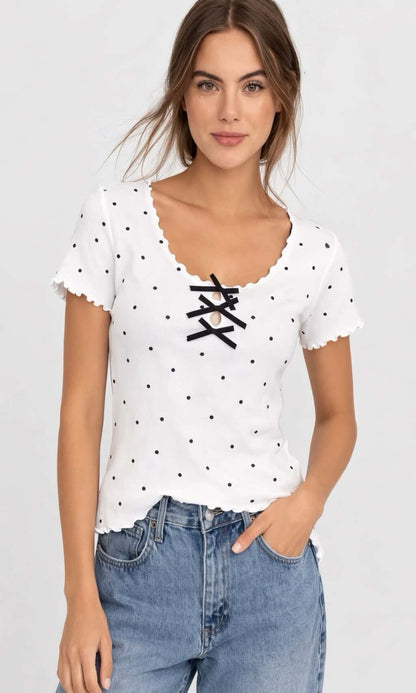 Camiseta punto lunares
