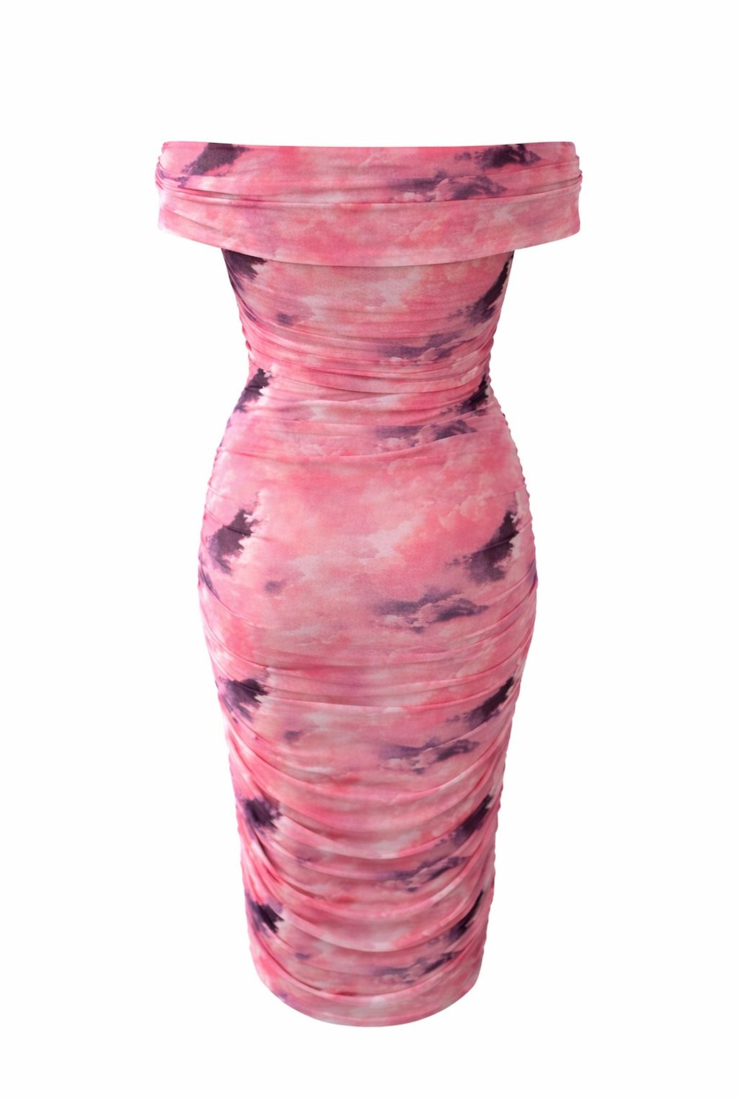 Vestido tul fruncido