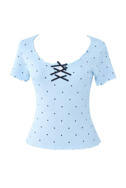 Camiseta punto lunares