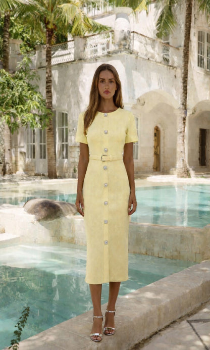 Vestido botones joya