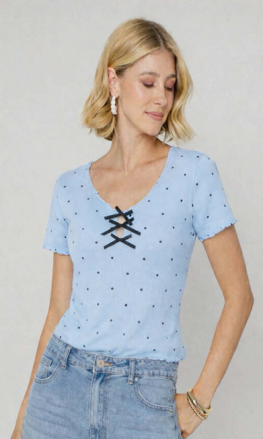 Camiseta punto lunares