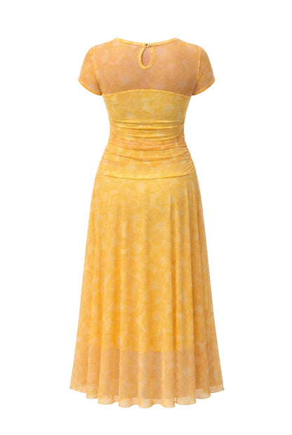 Vestido tul estampado floral