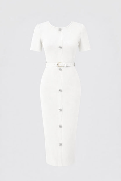 Vestido botones joya