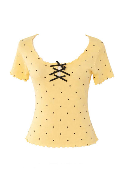Camiseta punto lunares