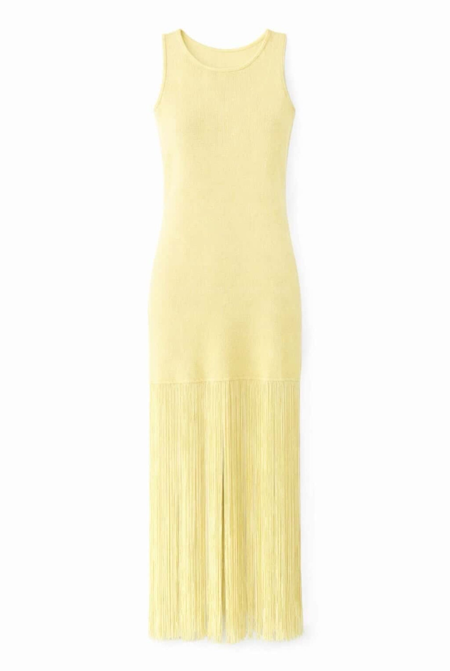 Vestido punto flecos