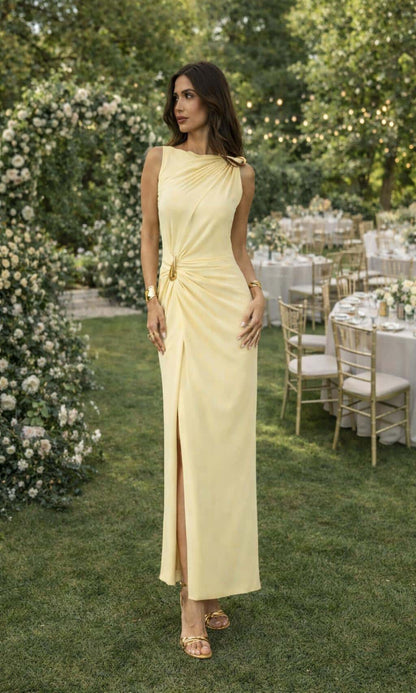 Vestido midi hebilla