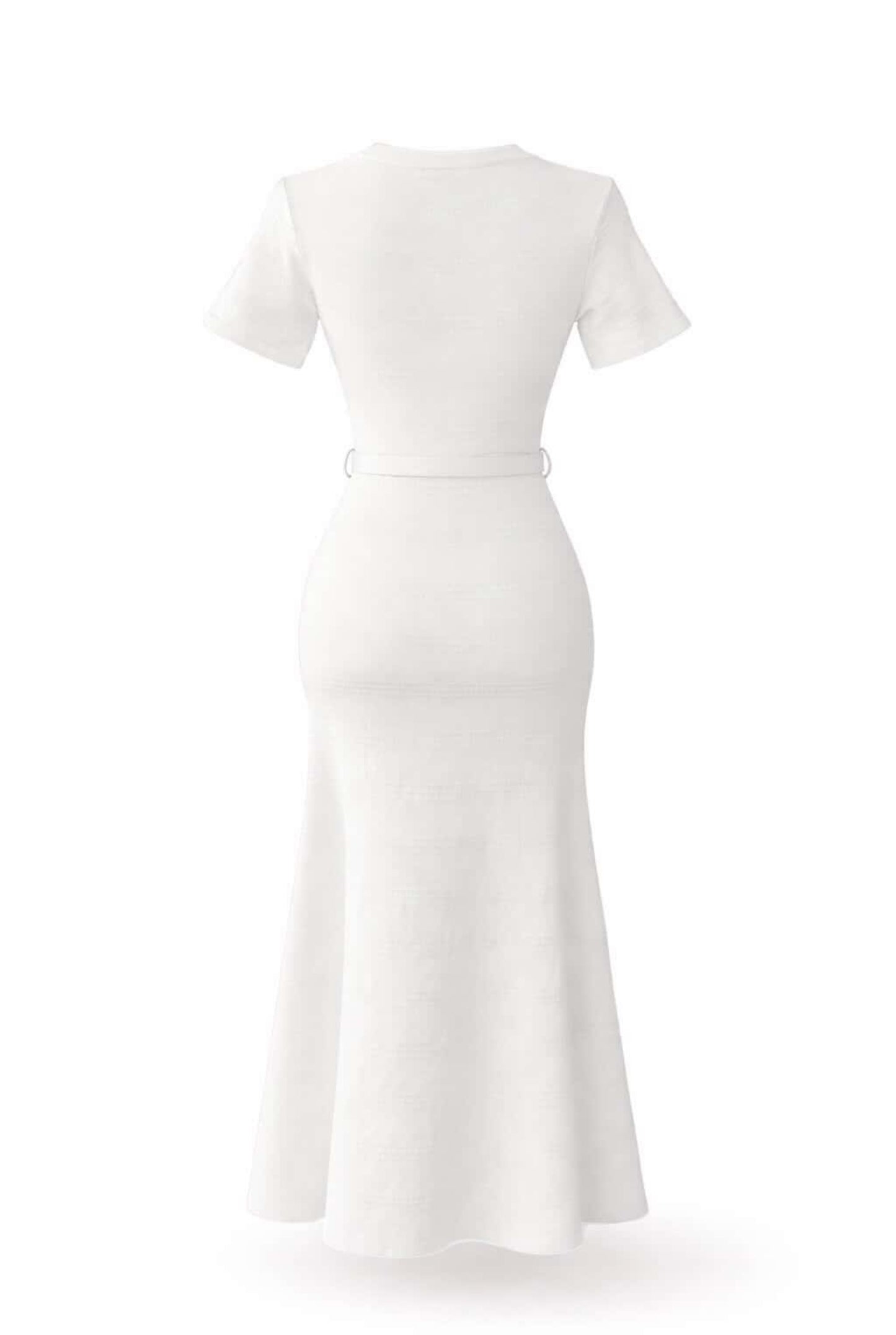 Vestido punto con cinturón