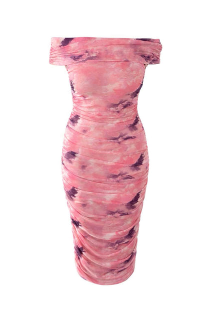 Vestido tul fruncido