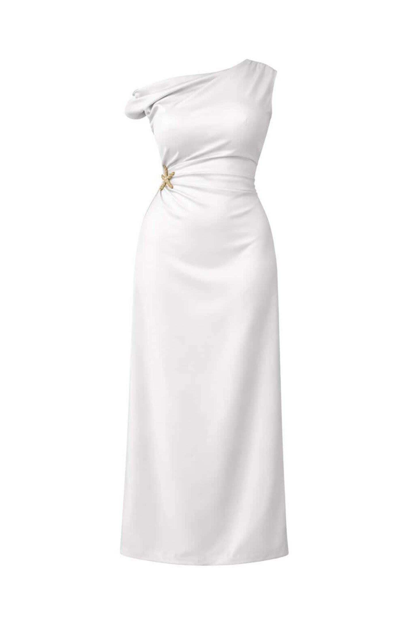 Vestido midi satinado