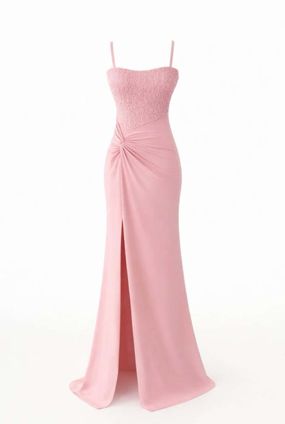 Vestido fiesta combinado encaje