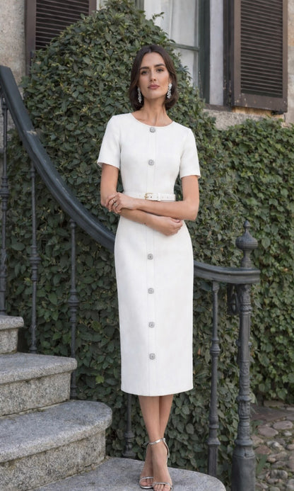 Vestido botones joya