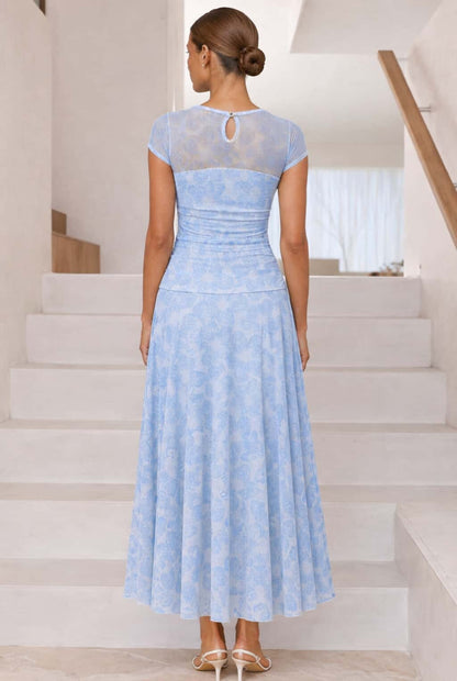 Vestido tul estampado floral