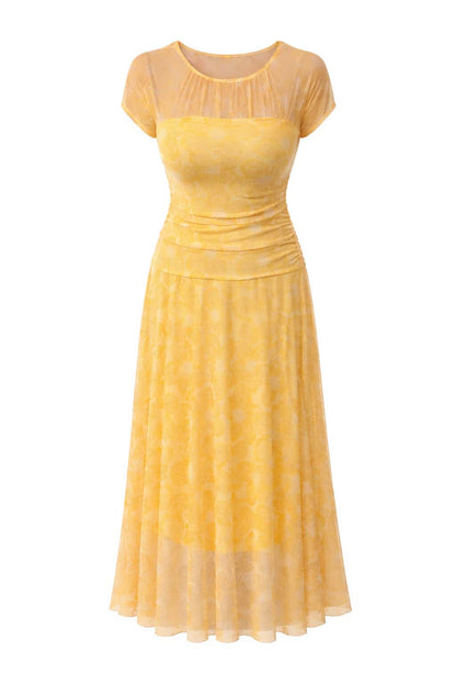 Vestido tul estampado floral