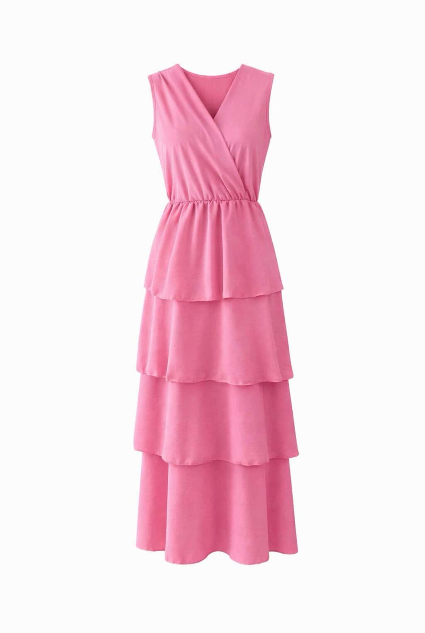 Vestido midi volantes