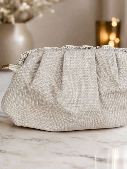 Bolso efecto rafia con lentejuelas