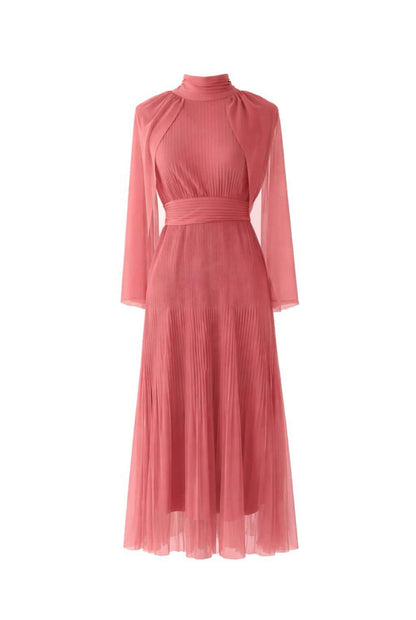 Vestido  capa plisado