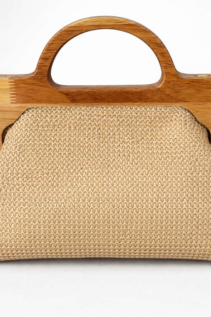 Bolso de fiesta asa madera