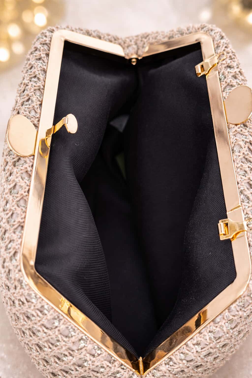 Bolso fiesta efecto rafia