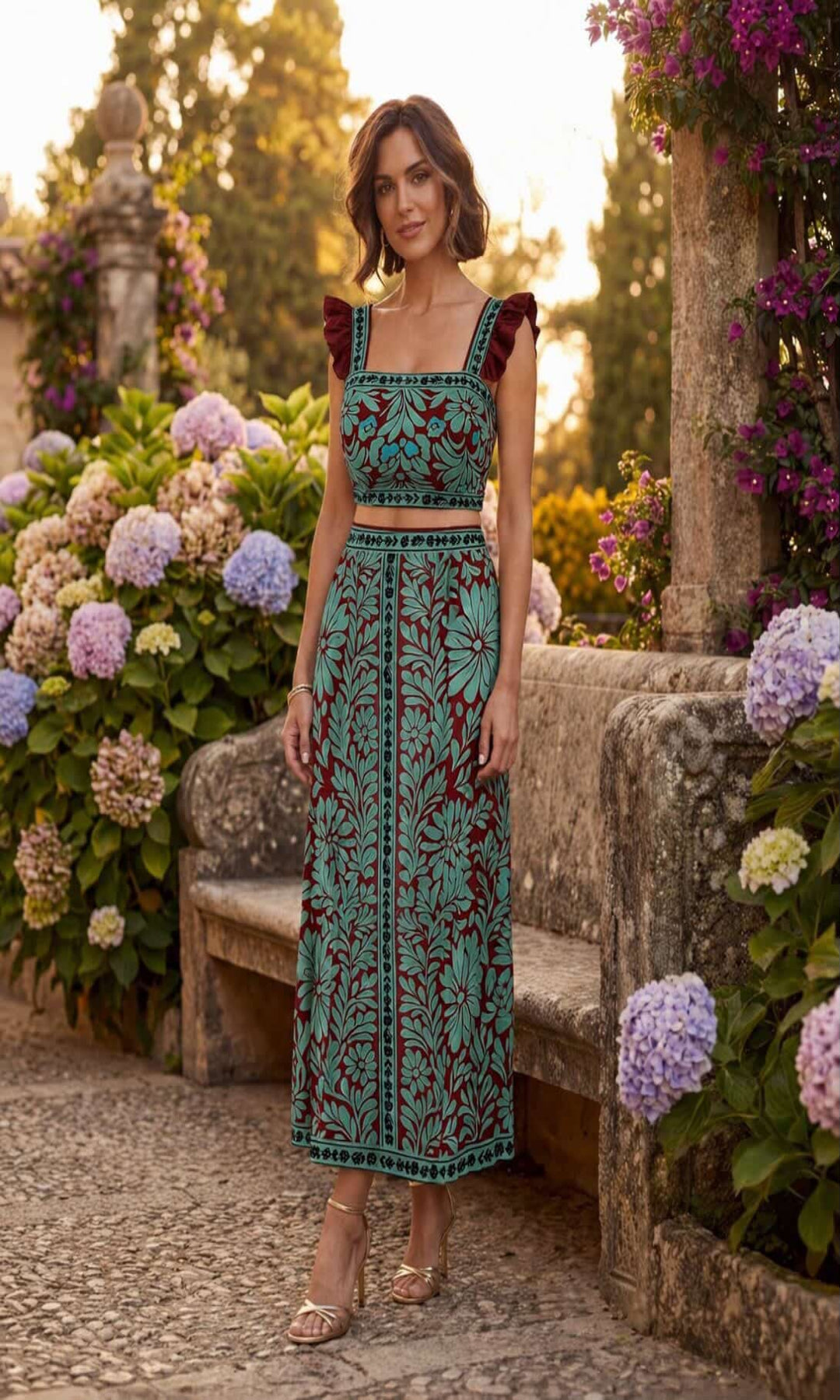 Conjunto estampado floral