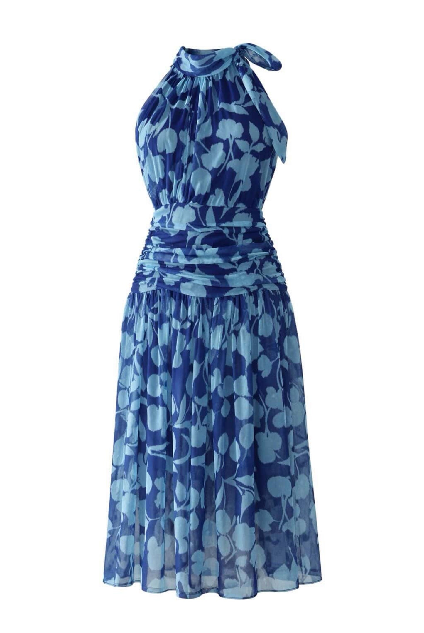 Vestido estampado halter