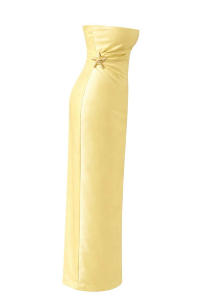 Vestido midi satinado