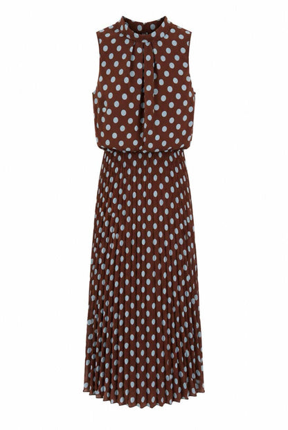 Vestido plisado lunares