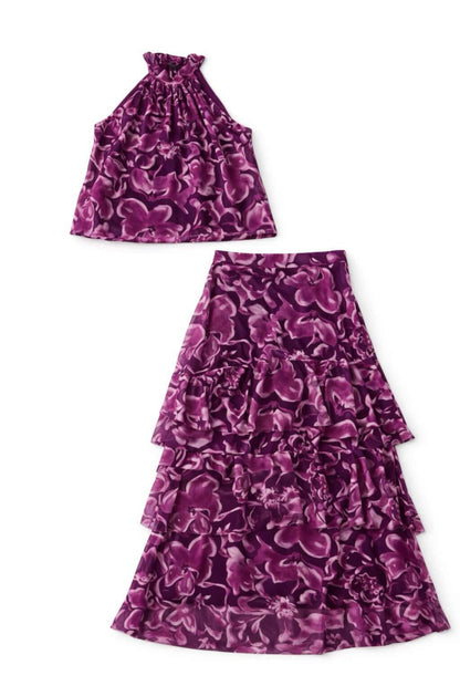 Conjunto tul estampado