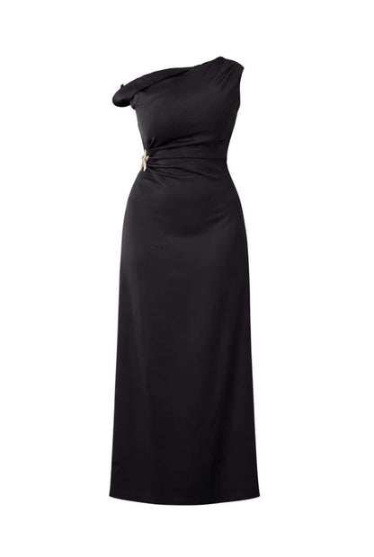 Vestido midi satinado