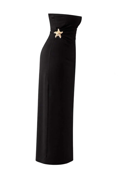 Vestido midi satinado