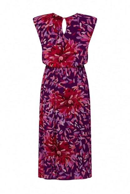 Vestido floral hombreras
