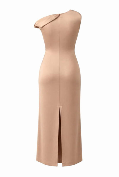 Vestido midi satinado