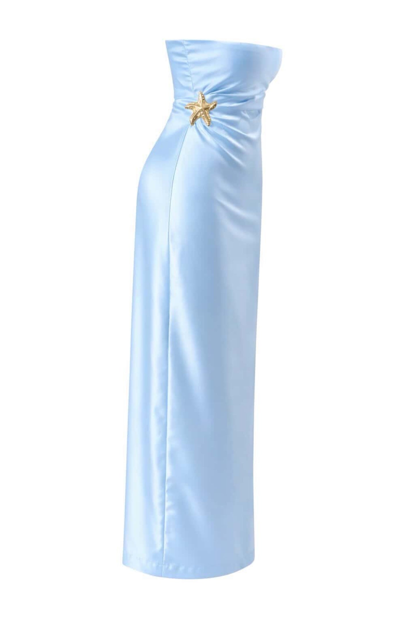 Vestido midi satinado