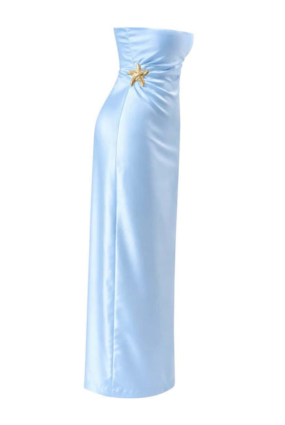 Vestido midi satinado