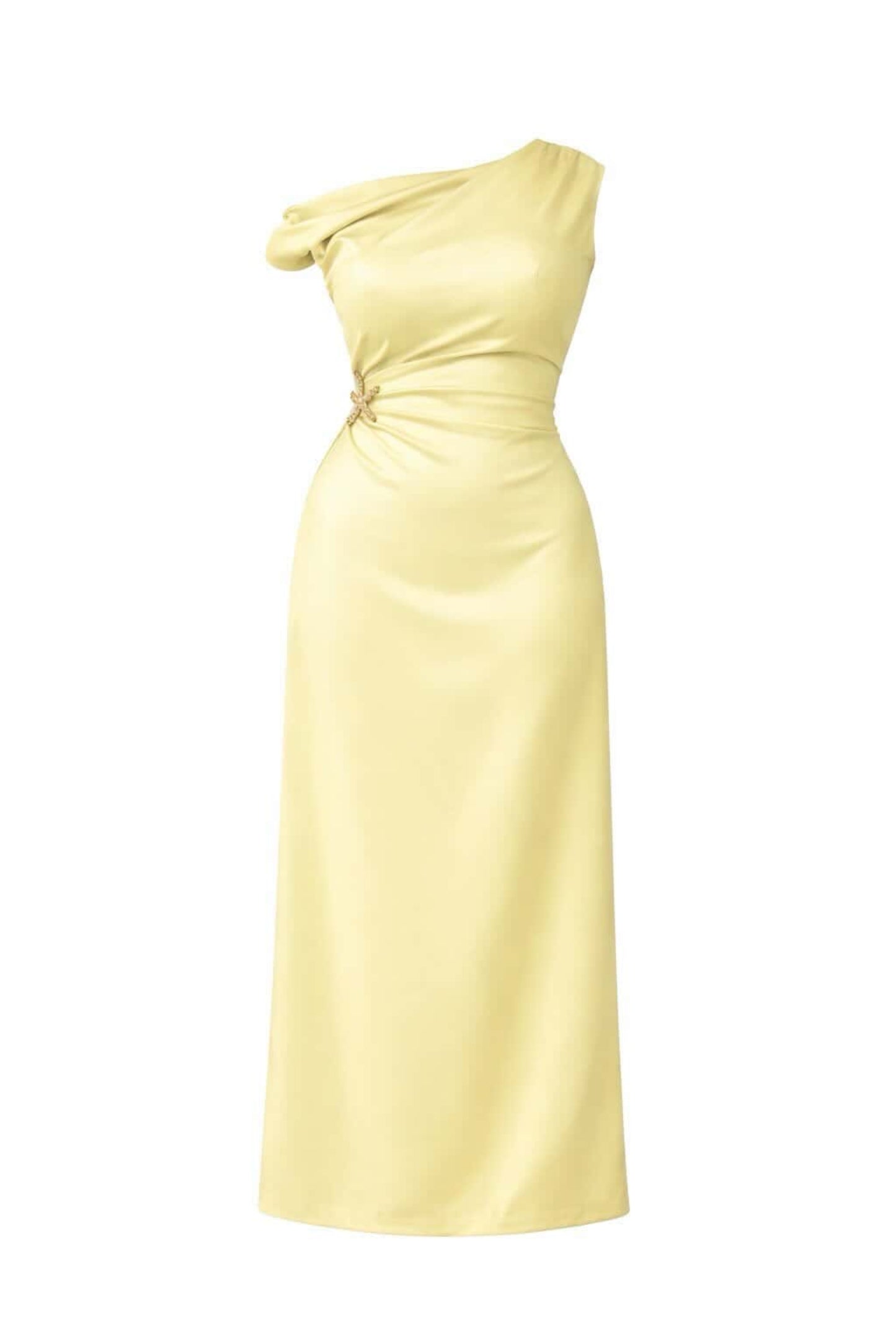Vestido midi satinado