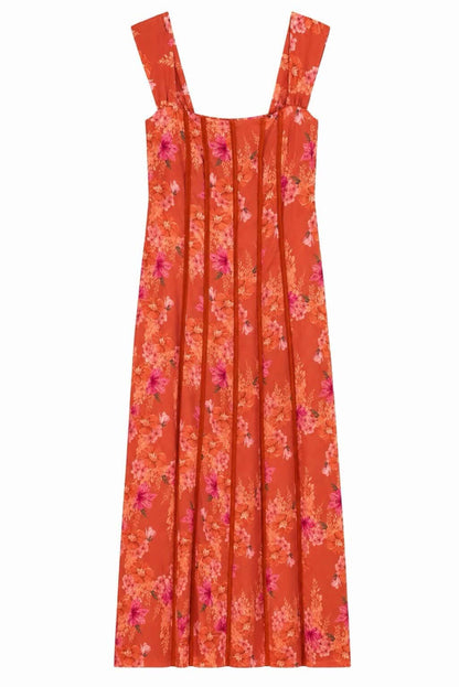 Vestido midi flores