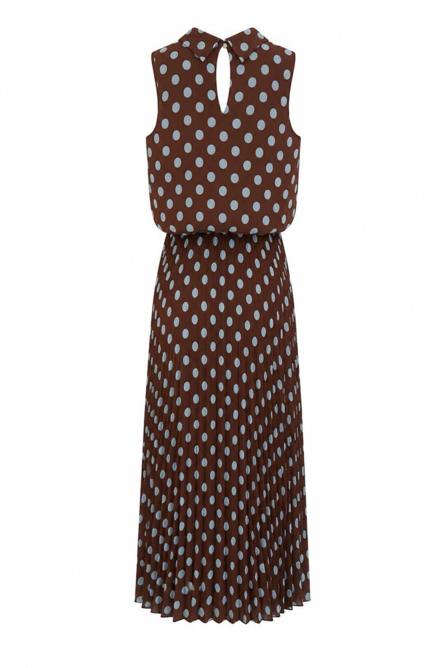 Vestido plisado lunares