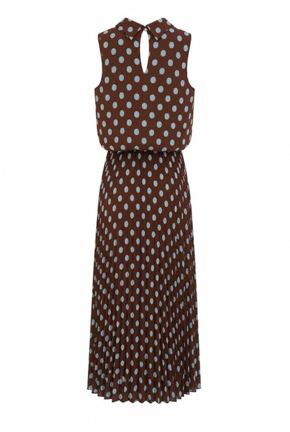 Vestido plisado lunares