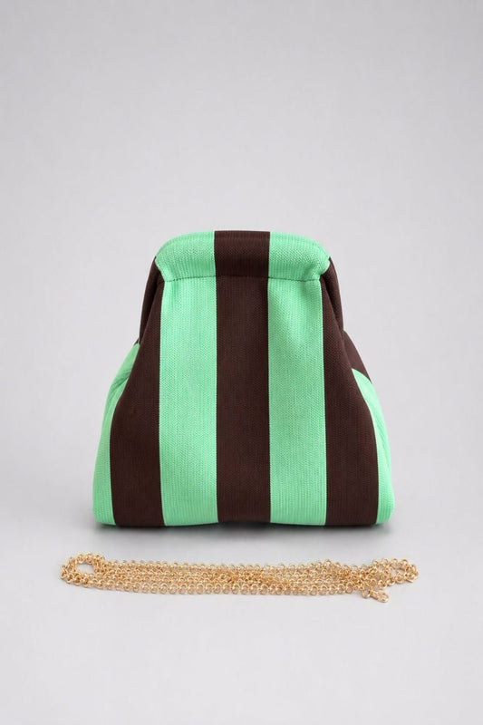 Bolso clutch rayas