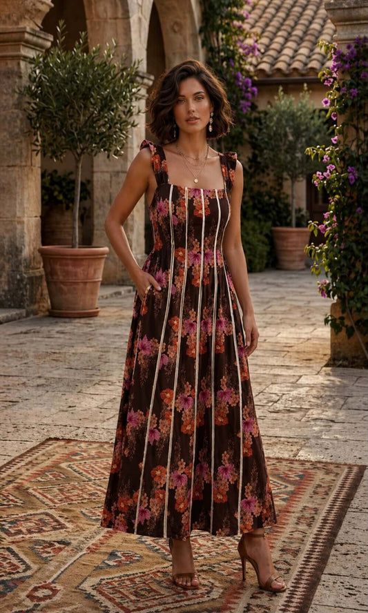 Vestido  midi flores