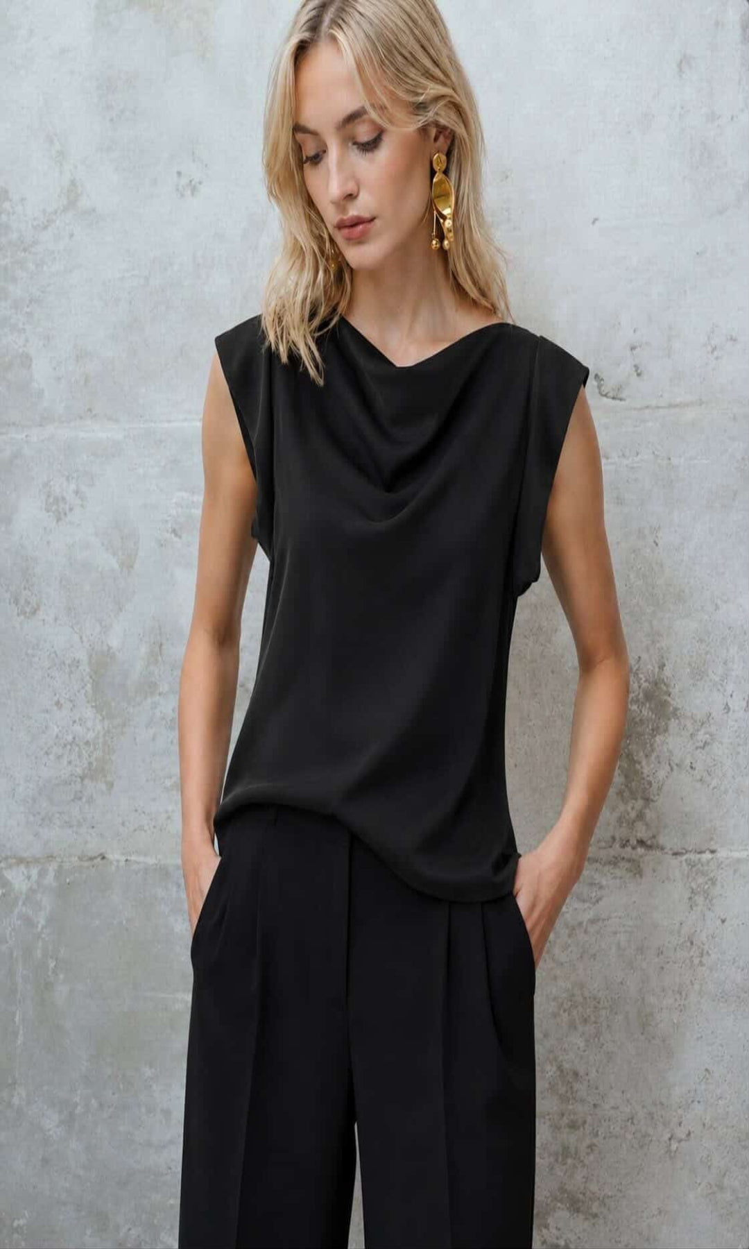 Top escote fluido