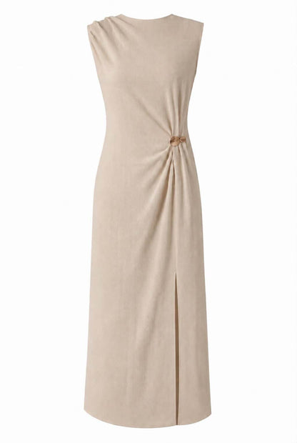 Vestido midi hebilla